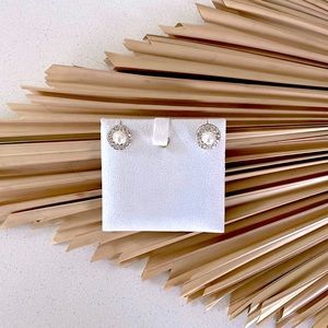 Swarovski Elegant Silver and White Stud Earrings